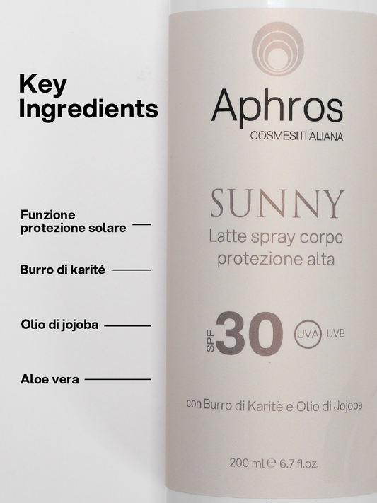 Latte spray corpo protezione alta SPF 30 — ingredienti