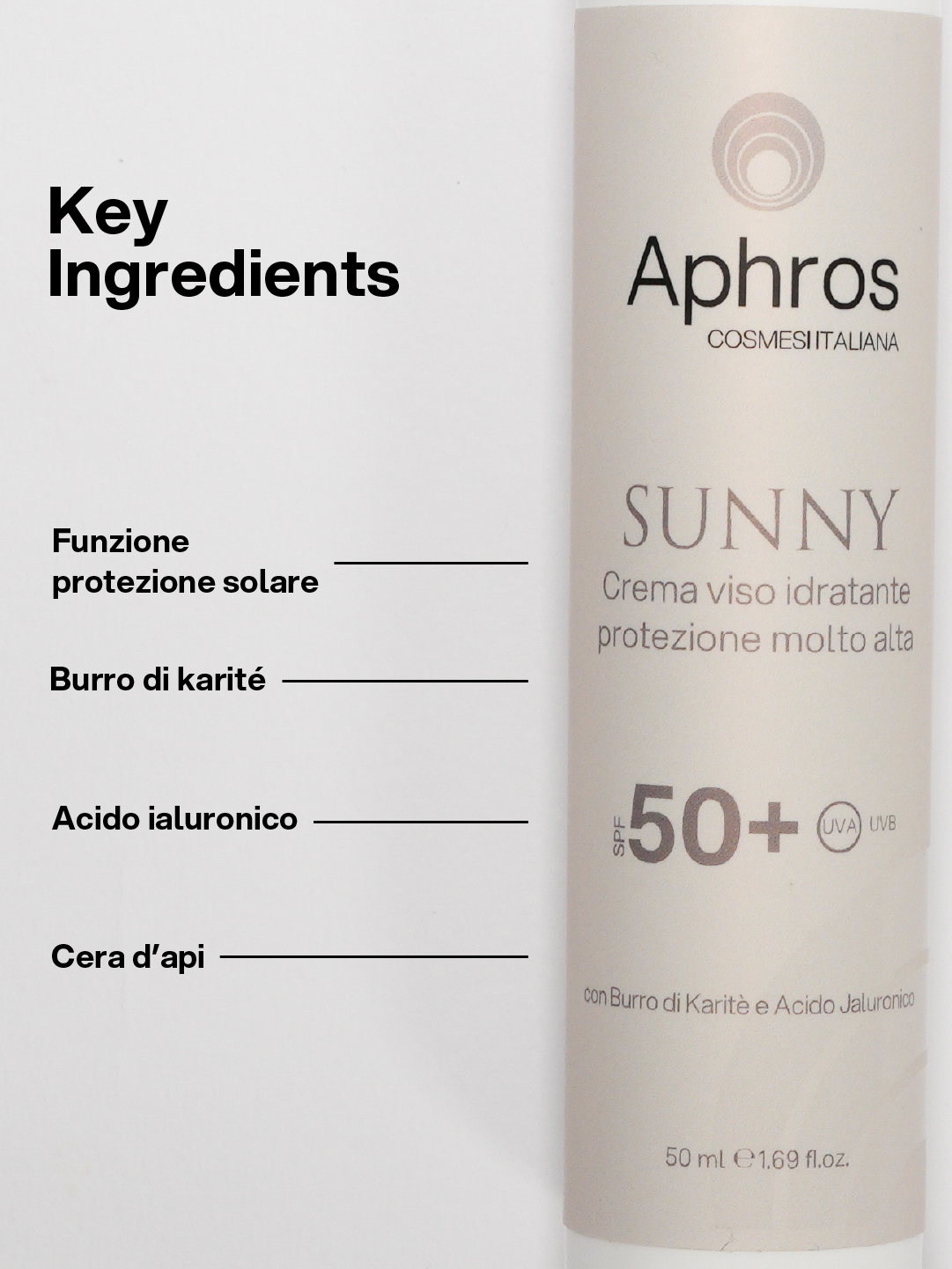 Crema Viso Idratante Protezione Molto Alta SPF 50+ — ingredienti