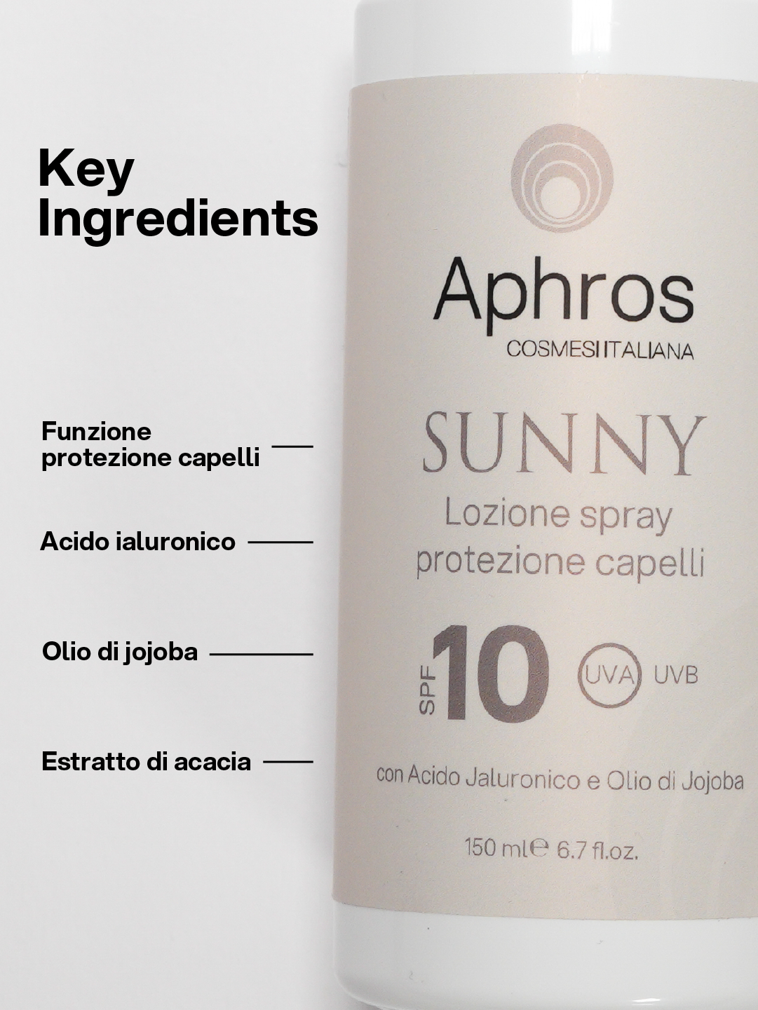 Lozione spray protezione capelli SPF 10 — ingredienti